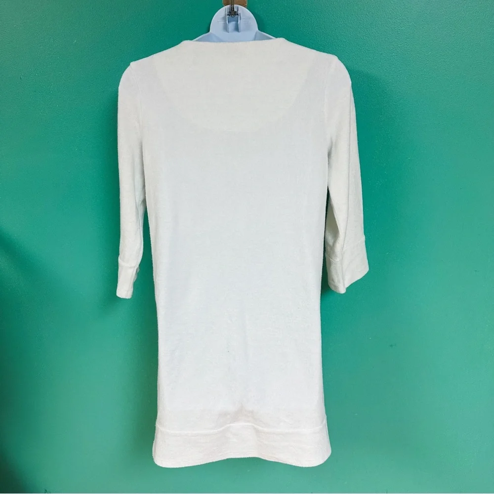 Cabana Life White Orange & Teal Moroccan Terrycloth Swim Coverup Girls Size 14